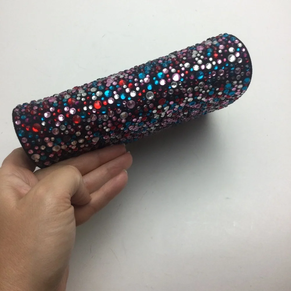 NWT INC Loryy Colorful Rhinestone Embellished Sparkle Clutch